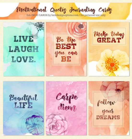 note cards with motivational quotes to download and print