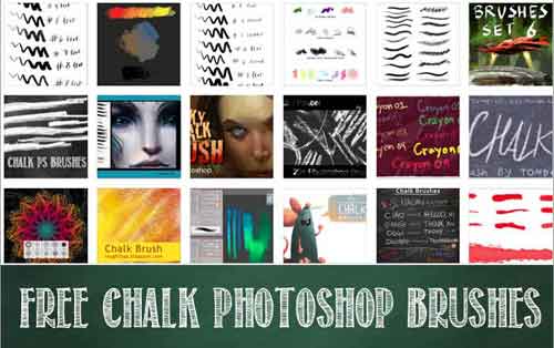 Chalk Brushes for Photoshop: 150+ Free Realistic Designs