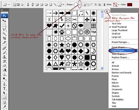 download custom shape tool photoshop cs5
