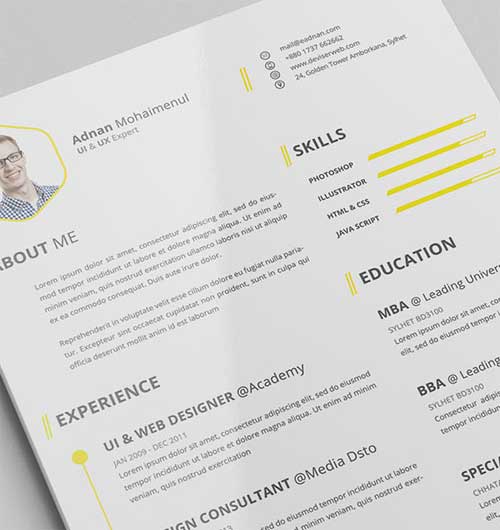 Download Resume Template Designs You Can Download And Edit For Free PSD Mockup Templates