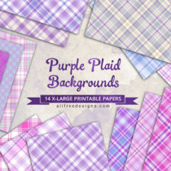 Free Purple Plaids Seamless Patterns and Digital Papers