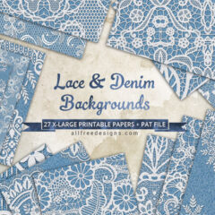 27 Denim Background Patterns with Lace Accents