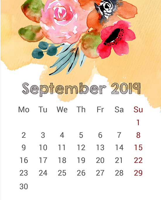 Mini calendar printable paper of draw so cute 2019 - Hoptraining