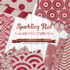 18 Red Glitter Background Patterns in Geometric Designs