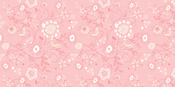 Pink Flower Background Patterns: 26 Free Romantic Floral Designs
