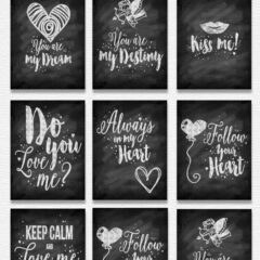 FREEBIES: 16 Chalkboard-Inspired Free Printable Valentines Day Cards