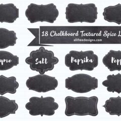 Exclusive Free Printables: 18 Chalkboard-Textured Spice Labels
