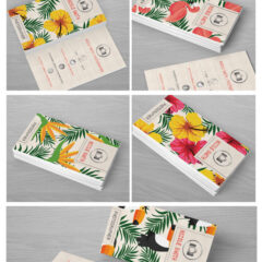 4 Photographer Business Cards With Tropical Vibe