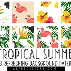8 Free Tropical Background Patterns for Summer 2017