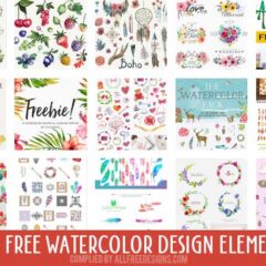 500+ Watercolor Design Elements to Download Free