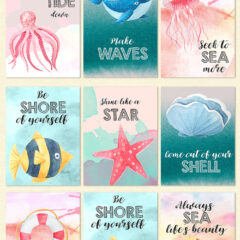 8 Free Summer Post Card and Gift Tag Designs to Download and Print