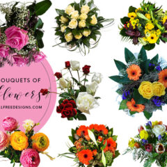 15 High-Res Flower Bouquets Photoshop Brushes