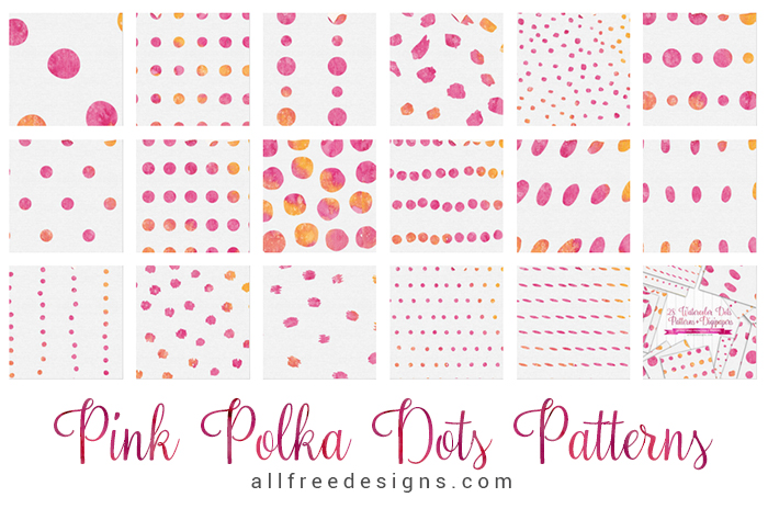 pink polka dots patterns