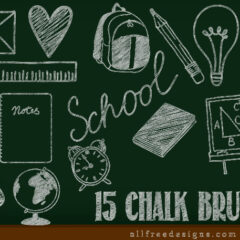 15 Free Chalk Photoshop Brushes for School-Related Design Projects