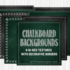 8 High-Res Chalkboard Background Textures with Decorative Borders