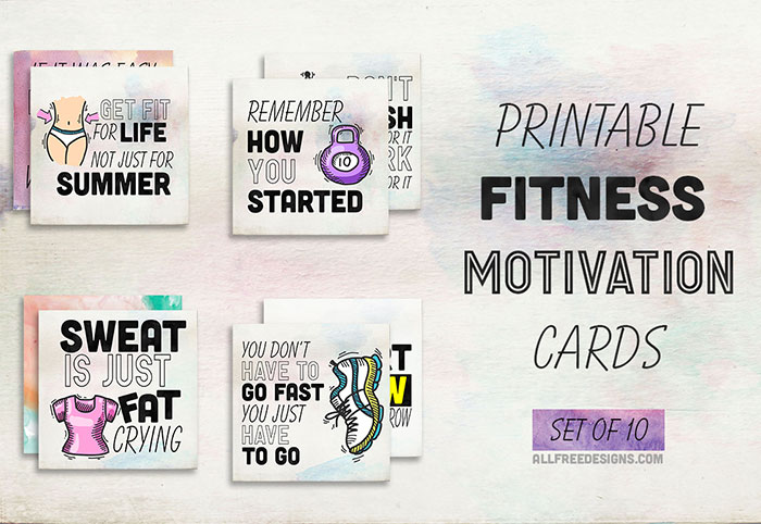 fitness motivation cards