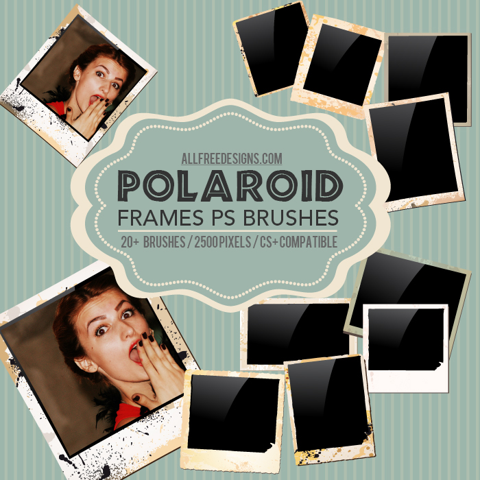 polaroid frames brushes
