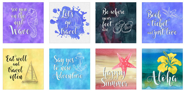 summer greeting cards