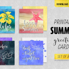 10 Printable Summer Greeting Cards with Feel-Good Quotes