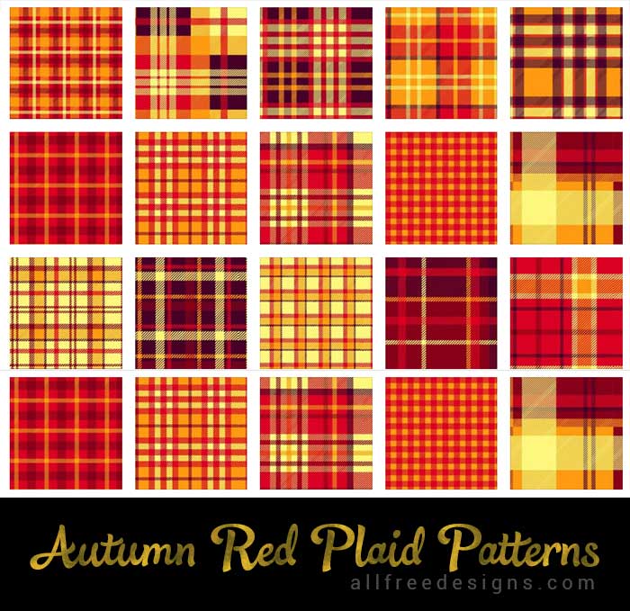 red plaid patterns