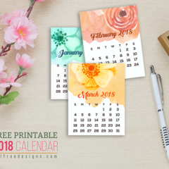 Start Your New Year Early with Our Printable Mini Calendars for 2018