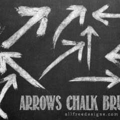 11 Sketched Arrows Brushes Featuring Chalk Effect Texture