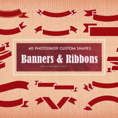 40 Free Ribbon Custom Shapes Great for Vintage Designs