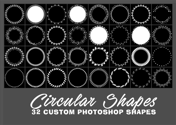circle photoshop shapes csh free download