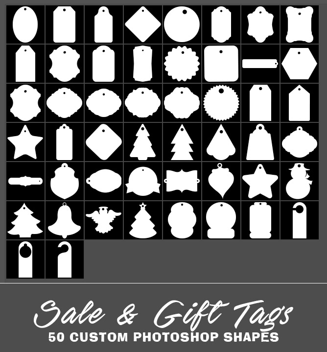 sale tag custom shapes