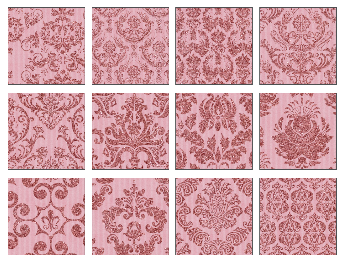 Washable Fabric Placemats for Dining Room Kitchen Table Decor Lunarable Dusty Rose Place Mats Set of 4 Antique Damask Motifs Ornate Victorian Feminine Pattern Old Fashioned Revival Rose Beige