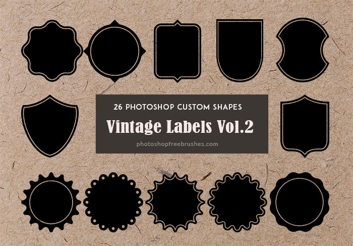 vintage label shapes