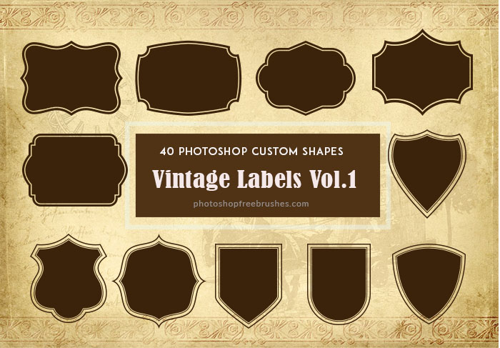 vintage labels shapes