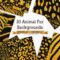 Animal Fur Background: 20 Black-Gold Patterns for Exotic Designs