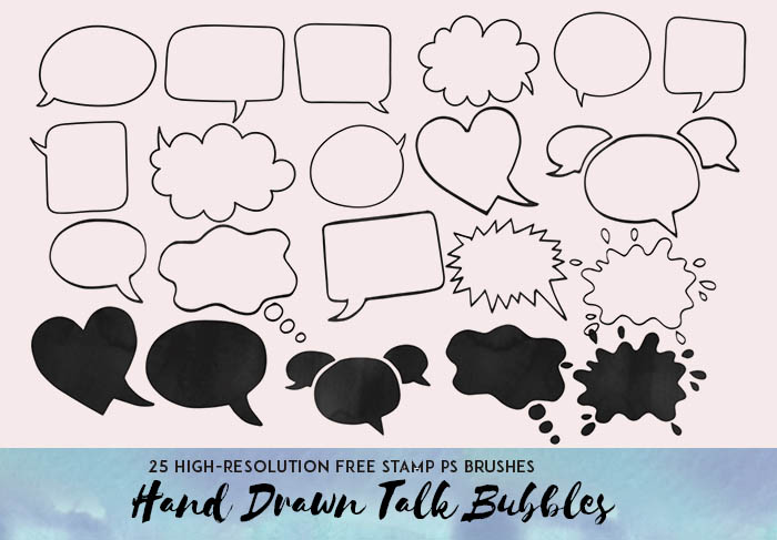 hand drawn talk bubbles