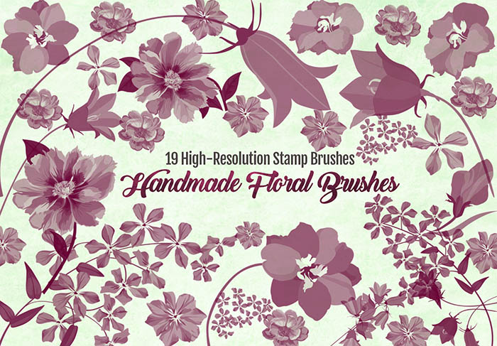 handmade floral brushes