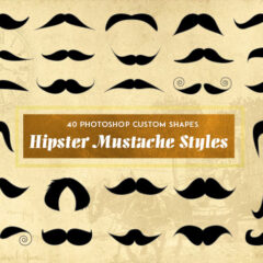 Hipster Mustache Shapes: 40 Styles for Designing Logos, T-shirts