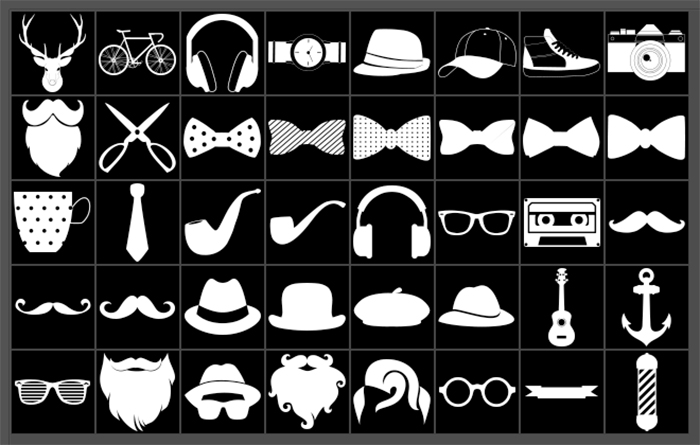 hipster style silhouettes