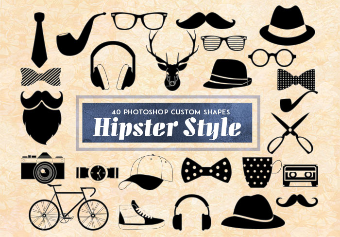 hipster style silhouettes