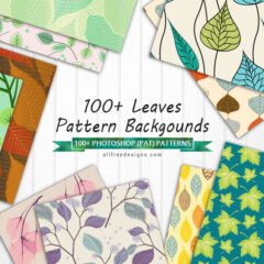100+ Leaves Pattern Backgrounds for Print and Web Designs