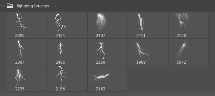 lightning background brushes