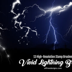 30 Free Lightning Photoshop Brushes of High-Quality