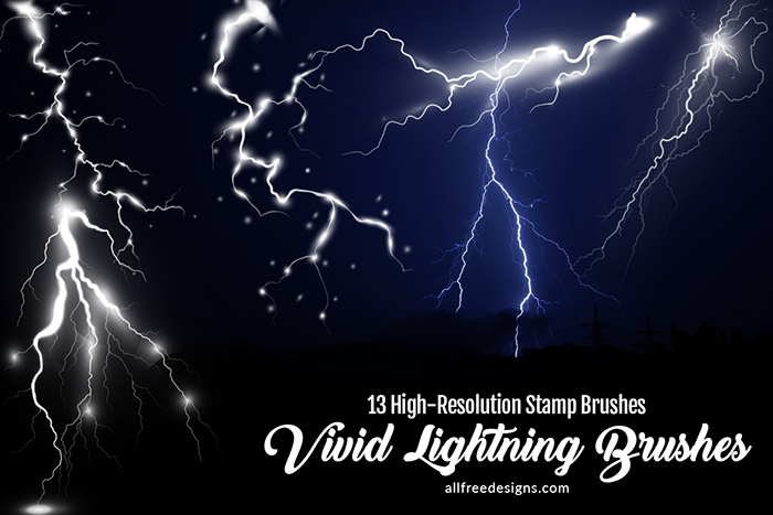 Lightning Photoshop Brushes: 30 Free High-Quality Sets