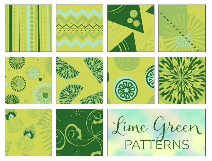 lime green patterns