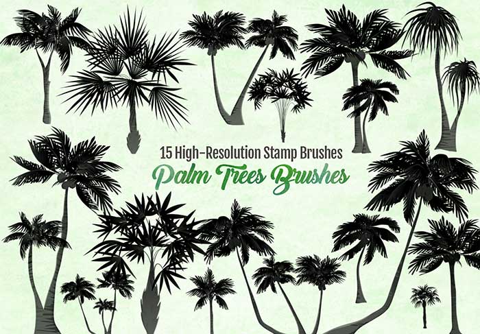 free procreate palm tree brushes