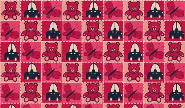 pink kiddie background pattern