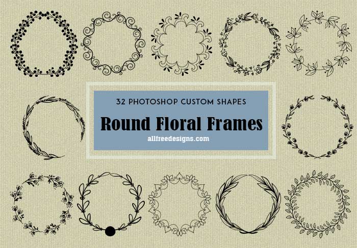 download adobe photoshop custom shapes frames