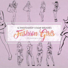 12 High Quality Sketched Fashion Girls Brushes for Photoshop