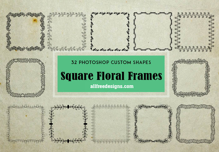 square floral frames