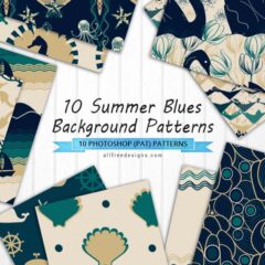 Summer Blues Patterns: 10 Designs for Making Vacation Postcards