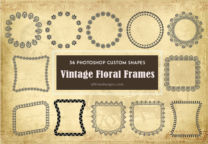 vintage floral frames